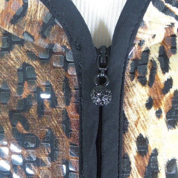 aDRESSing Woman Leopard Print Zip Blouse L - Picture 5 of 7